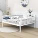 Harriet Bee Emary Full Size Wooden Daybed w/ Small Folding Table Wood in White | 34 H x 56 W x 79 D in | Wayfair CF7F342CA10342A4B75BC6369CA4846D