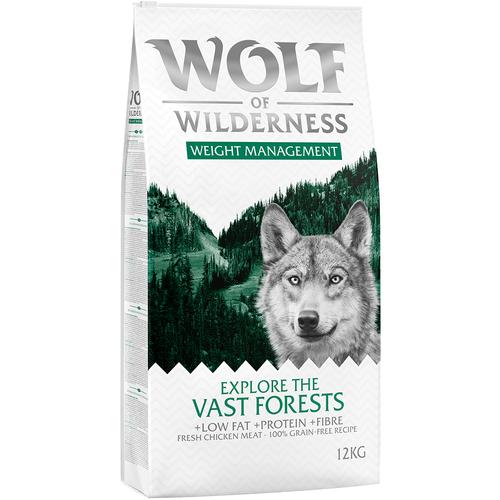 12 kg Weight Management Wolf of Wilderness getreidefreies Trockenfutter für Hunde