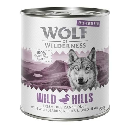 6 x 800 g Wolf of Wilderness Freiland Fleisch getreidefreies Nassfutter