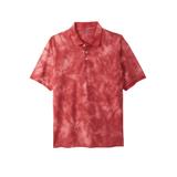 Men's Big & Tall Shrink-Less™ Piqué Polo Shirt by KingSize in Dark Salmon Marble (Size XL)