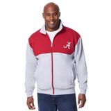 Men's Big & Tall NCAA Zip Front Fleece Jacket by NCAA in Alabama (Size 3XL)