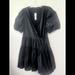 J. Crew Dresses | J Crew Nwt Black Puff Sleeve Wrap Dress Sz Small | Color: Black | Size: S