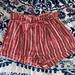 American Eagle Outfitters Shorts | American Eagle Striped Red And White Shorts With Tie Size 0 | Color: Red/White | Size: 0