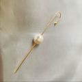 Urban Outfitters Jewelry | Faux Pearl Ear Crawler Earring | Color: Gold | Size: Os