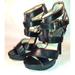 Michael Kors Shoes | Michael Kors, Black Leather Strappy Platform Sandals, 9 M | Color: Black | Size: 9