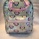 Disney Other | Nwot Disney Metallic Minnie Mouse Backpack | Color: Pink/Silver | Size: Osbb