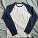 J. Crew Shirts | J. Crew Baseball Raglan Tee Shirt Medium $58 | Color: Blue/White | Size: M