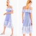 J. Crew Dresses | Jcrew Nwt True Blue Silk Striped Midi Dress Size 8. | Color: Blue/White | Size: 8