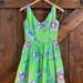 Lilly Pulitzer Dresses | Lilly Pulitzer Htf Roswell Silk Dress New Green Tossed 00 | Color: Green/Pink | Size: 00