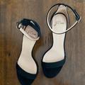 J. Crew Shoes | Jcrew Nwot Black Suede Stiletto Heels With Silver Glitter Bottom, Size 7.5 | Color: Black | Size: 7.5