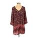 Hinge Casual Dress - Mini: Burgundy Dresses - Women's Size X-Small