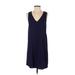 Gap Casual Dress - Shift V Neck Sleeveless: Blue Print Dresses - Women's Size X-Small