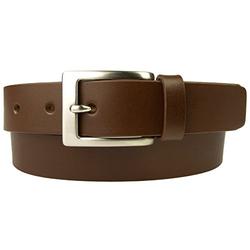 Mens Quality Leather Belt Made in UK, Brown, 38-42, L