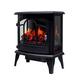 RPLM Electric Stove Fire Heater Fireplace with Flame Effect, Traditional Free Standing Electric Fireplace, 220V 1800W,Black