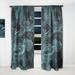 Design Art Creative Dark I Abstract Semi-Sheer Thermal Rod Pocket Curtain Panels Polyester/Linen | 120 H x 52 W in | Wayfair CTN39076-52-120