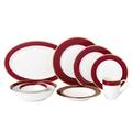 Lorren Home Trends Lorren Home 50 Piece New Bone China Dinnerware Set Service For 8-twilight Bone China/Ceramic in Red/White | Wayfair TWILIGHT-50