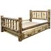 Loon Peak® Glacier Country Collection Lodge Pole Pine Storage Bed Wood in Brown | 47 H x 76 W x 98 D in | Wayfair E5344EA40F49493CB29E97EA7CDF80A4