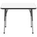 Factory Direct Partners Rectangle Dry-Erase Adjustable Height Activity Table w/ Standard Ball Glide Legs Laminate/Metal in White | 30 H in | Wayfair