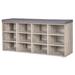 Latitude Run® Shoe Storage Bench Wood/Manufactured Wood in Gray/Brown | 18.9 H x 40.9 W x 11.8 D in | Wayfair 466053C71C644B0AA35D11BFE73915F7