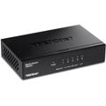 TRENDnet TEG-S51 5 Port Gigabit Desktop Switch, 5 x Gigabit RJ-45 Ports, 10 Gbit/s Schaltleistung, lüfterloses Design, Metallgehäuse