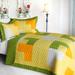 Zing Vermicelli-Quilted Patchwork Geometric Quilt Set Full/Queen