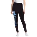 Plus Size Women's Disney Women's Leggings Black Eeyore Placed by Disney in Black Eeyore Placed (Size 4X)