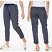 Athleta Pants & Jumpsuits | Athleta Navy Striped Bali Cotton Linen Pants 2 | Color: Blue/White | Size: 2