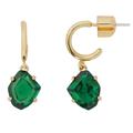 Kate Spade Jewelry | Kate Spade Emerald Green Treasure Trove Huggies Hoop Earrings | Color: Gold/Green | Size: Os