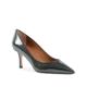 19V69 ITALIA Damen Ines65 Dark Olive Patent Pumps, 36 EU