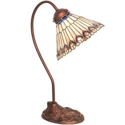 Meyda Lighting Tiffany Jeweled Peacock 18 Inch Table Lamp - 106055