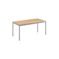 Sans Marque - Table multi-usages chêne clair l 160 x p 80 cm - Éco - piétement aluminium - Maxiburo