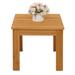 Wooden Square Side End Table Patio Coffee Bistro Table Indoor Outdoor Natural - 18 x 18 x 16)"
