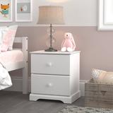 Lark Manor™ Baylor Wood 2 Drawer Nightstand in White | 22 H x 19.5 W x 15.5 D in | Wayfair BC644EAD51EB4DA98539CAFAF15E59CF