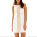 Lilly Pulitzer Dresses | Lilly Pulitzer Jacqueline Shift Dress In Resort White And Metallic Gold Design | Color: Gold/White | Size: 8