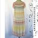Anthropologie Dresses | Anthropologie Striped Midi Cocktail Summer Dress | Color: Blue/Pink | Size: Xs