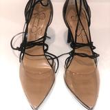 Jessica Simpson Shoes | Jessica Simpson Heels. Size 9 , Clear And Dark Green Color | Color: Green/Tan | Size: 9