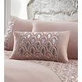 Portfolio Ritz Sequined Diamante Embellished Pink Super King Duvet Cover Bed Set
