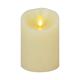 Luminara Realistic Moving Flame LED Candle Scalloped Edge Smooth Finish Real Wax Pillar, Battery Operated (2 D) 1000 Hr Runtime, Unscented - Ivory (10 Wide x 14 Tall, Centimetre)