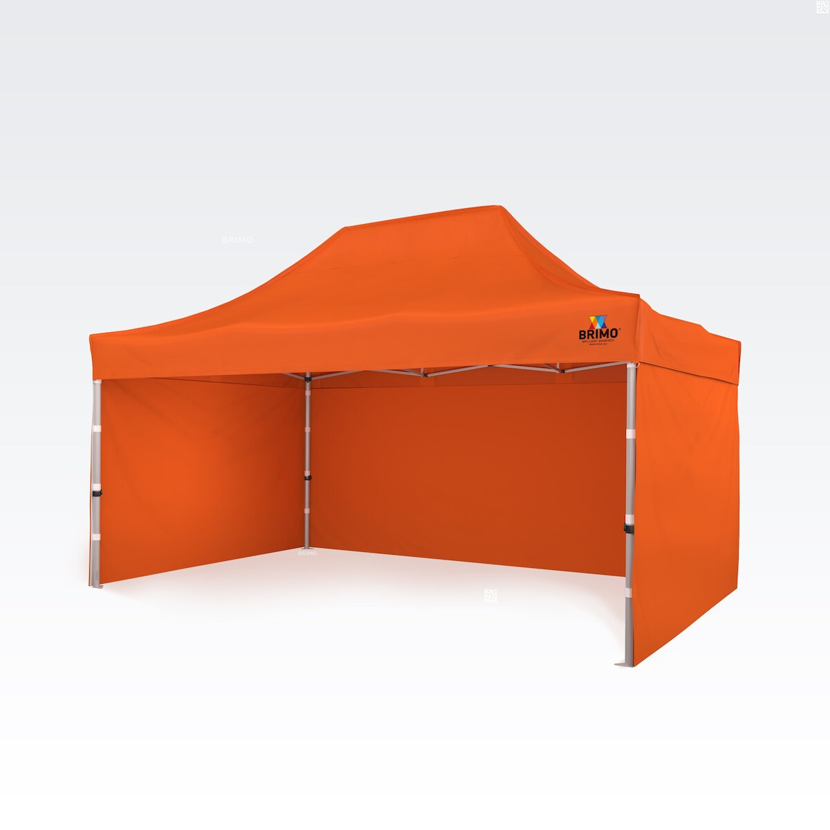 Pop up zelt 3x4,5 m - mit 3 Wänden - Orange Image