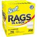 "Scott All Purpose Rags-In-A-Box, 1-Ply, White, 200 Rags, 8 Boxes - Alternative to KCC 75260CT, KCC75260CT | by CleanltSupply.com"