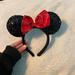 Disney Accessories | Disney Black Sequin Ears | Color: Black/Red | Size: Os