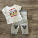 Disney Matching Sets | Disney Baby Mickey Mouse Outfit | Color: Gray/White | Size: 24mb