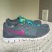 Nike Shoes | Euc Nike Flex Womens Athletic Running Shoes 580440 | Color: Gray/Green | Size: 9.5