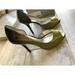 Jessica Simpson Shoes | Jessica Simpson Ombre Josette Patent Square Peep Toe Heels Pumps Shoes Slip On 8 | Color: Black | Size: 8