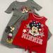 Disney Dresses | Jersey Cotton Minnie Mouse Dress And Shirt Size 5t Bundle | Color: Gray/Red | Size: 5tg