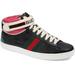 Gucci Shoes | Gucci New Ace High Top Sneaker With Genuine Snakeskin Trim | Color: Black | Size: 36eu