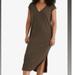 Madewell Dresses | Madewell V Neck Cap Sleeve T-Shirt Dress | Color: Green | Size: M