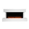 Devola 2Kw Electric Fireplace Suite with Energy Saving Mode | Wall Mounted & Free Standing | Ewell LED Optiflame Effect Fire & Surround | Programmable 7 Day Timer & Remote Control | White, DVWF203W