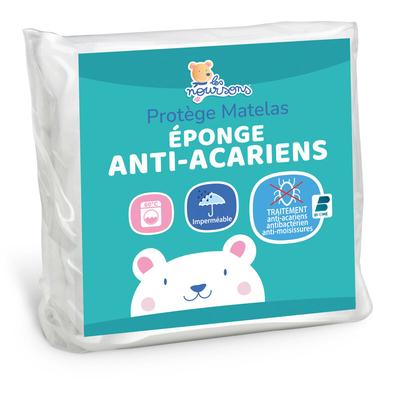 Protège Matelas Bébé Anti Acariens - 60x120 cm - Alèse Imperméable - Bouclette 100% coton