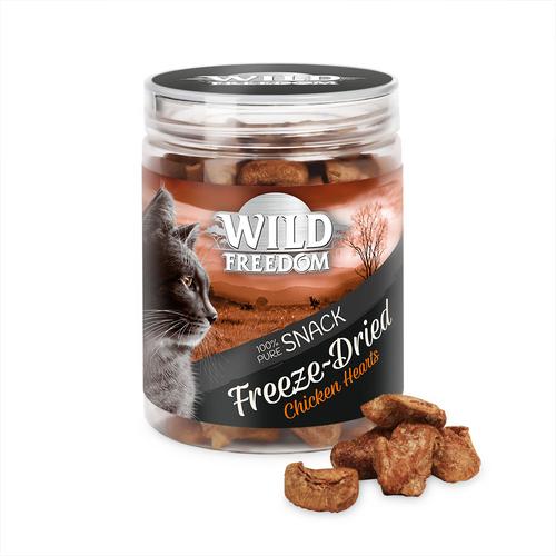 3x45g Chicken Hearts Freeze-Dried Wild Freedom Cat Snacks